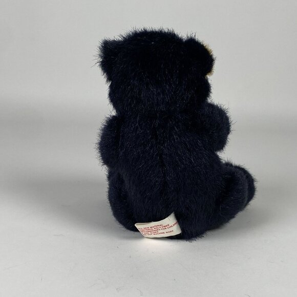 Vintage 1996 Black Bear Plush Stuffed Animal Sitting Berkley Designs 5.5" - Picture 3 of 6